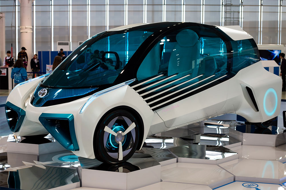 Photo of Toyota hydrogen fuel cell concept vehicle