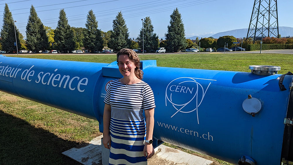 Photo of Liza Brost at CERN