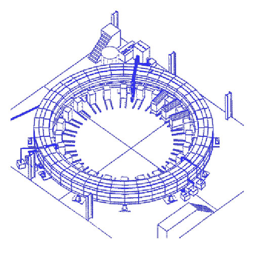 Schematic of Brookhaven's muon storage ring