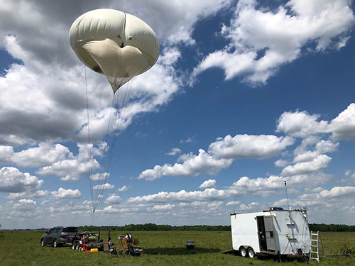 Photo of tethered balloon