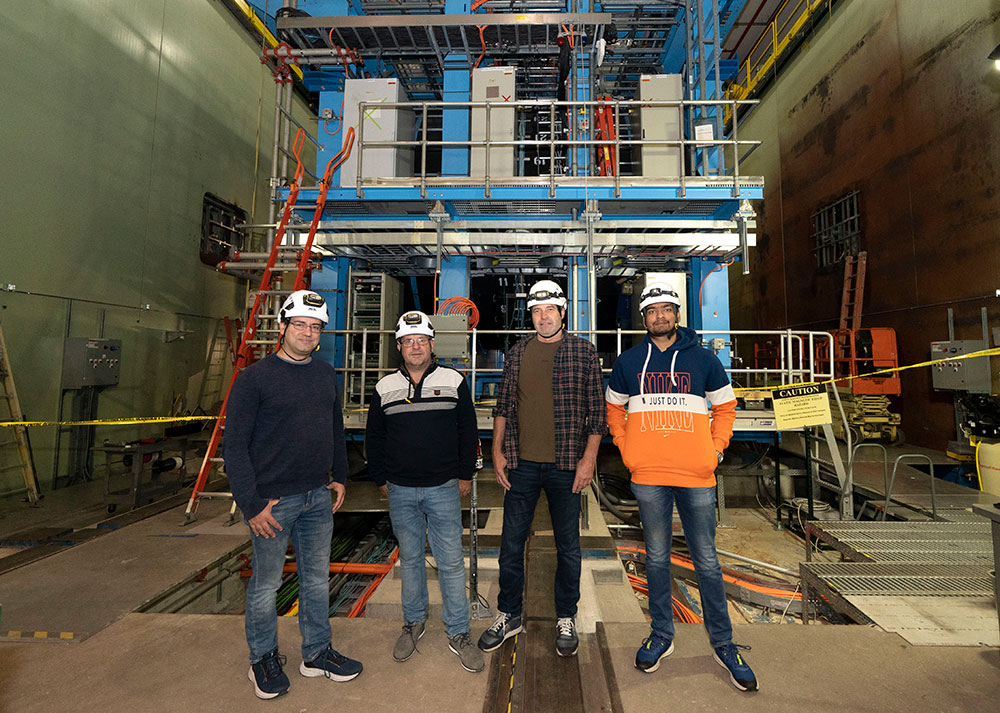 Photo of CERN experts with sPHENIX construction