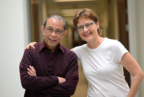 Toshifumi Sugama (left) and Tatiana Pyatina (right)