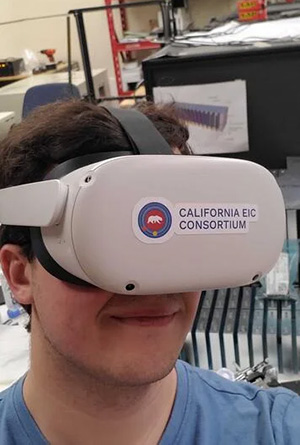 Sean Preins using VR headset