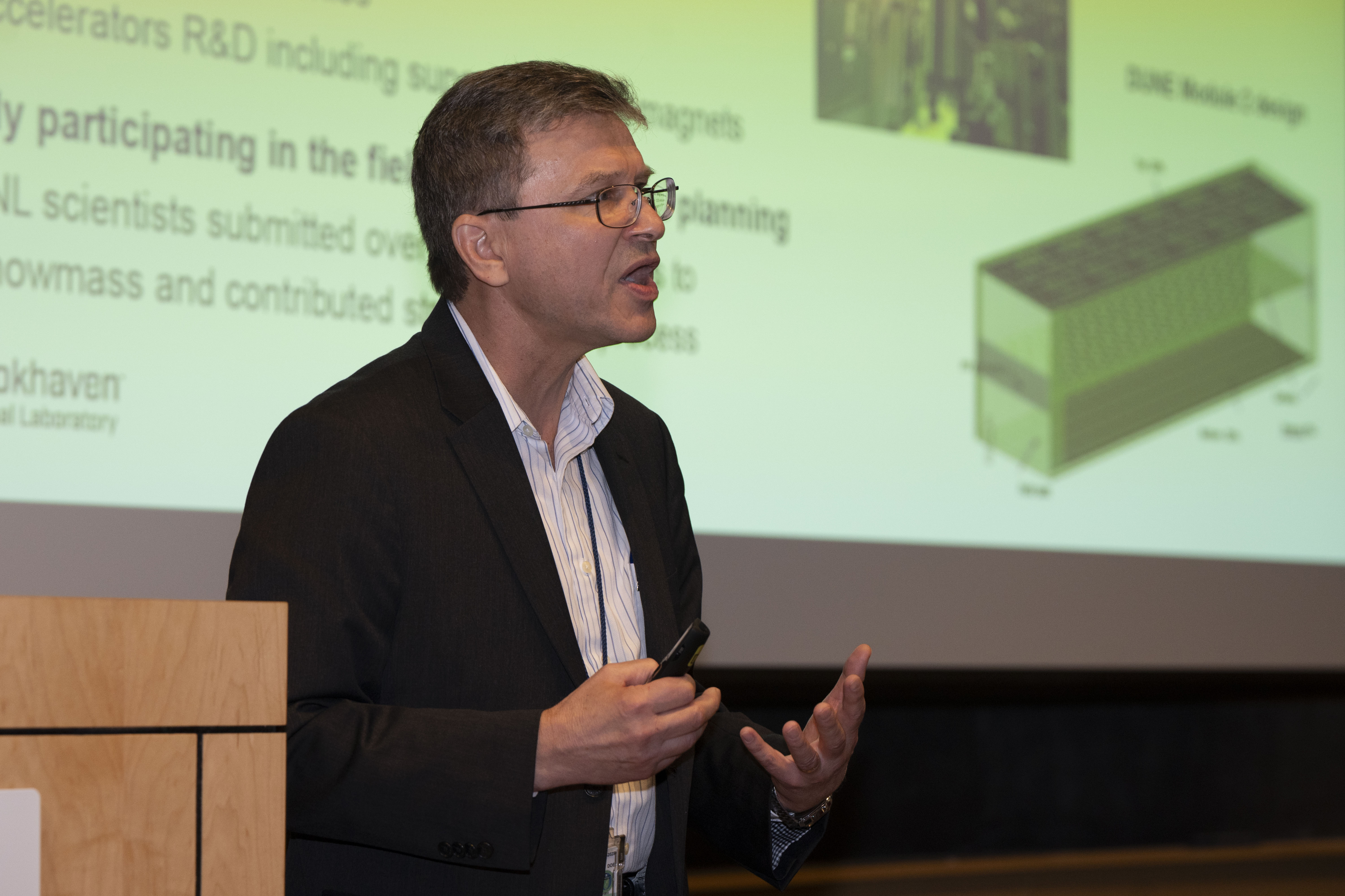 Deputy Associate Laboratory Director for High Energy Physics Dmitri Denisov highlighted the ways Brookhaven Lab is involved in addressing P5 drivers.