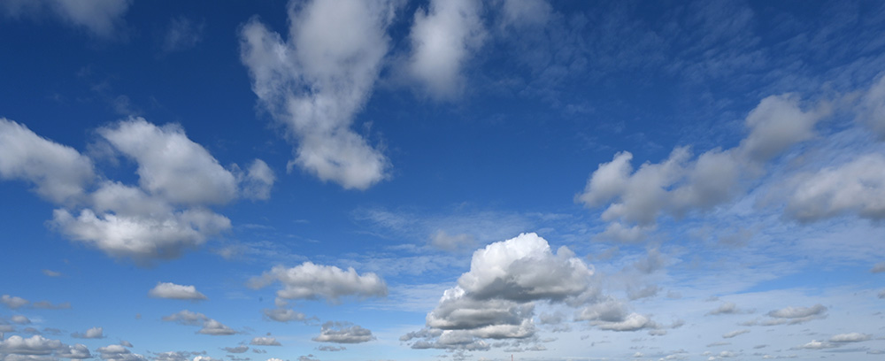 Clouds against a blue sky