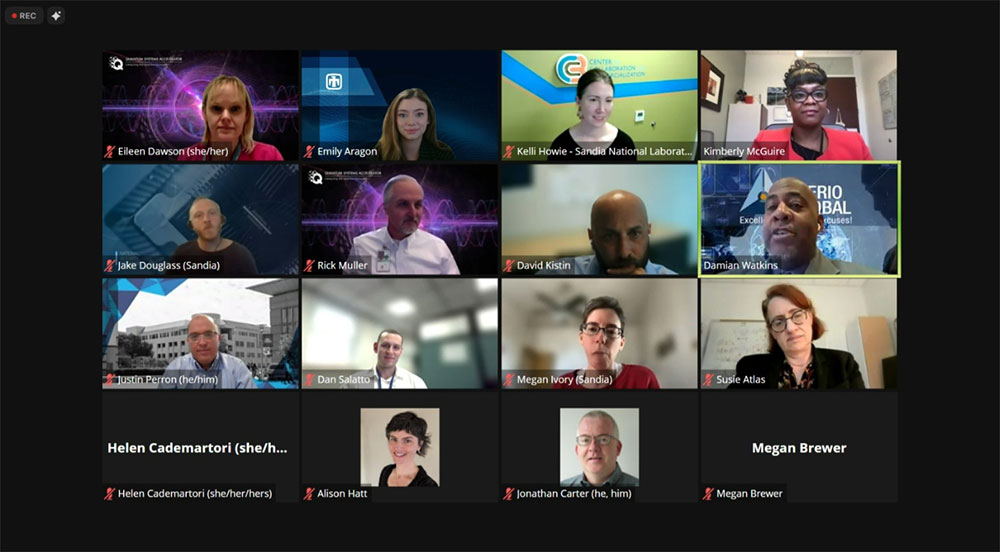 Screenshot of webinar participants