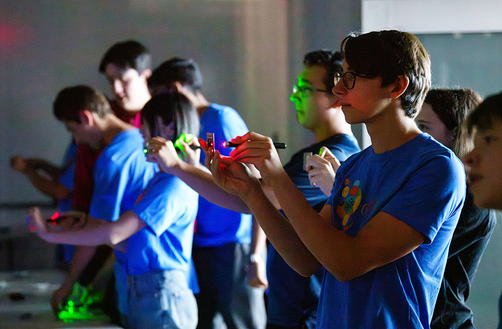 Students participating in an experiment