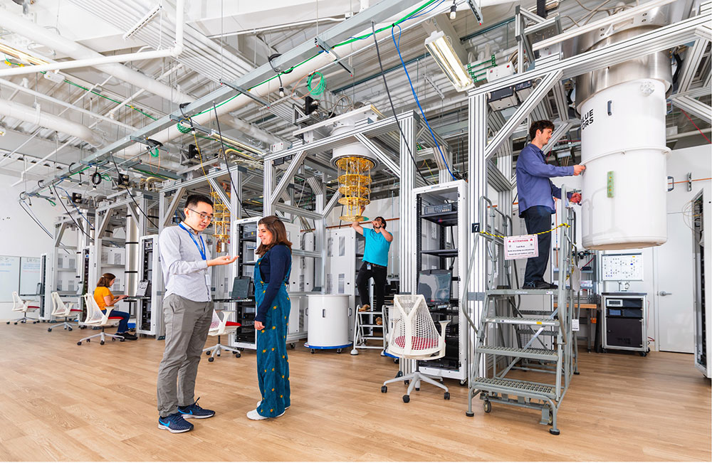 Researchers in a lab
