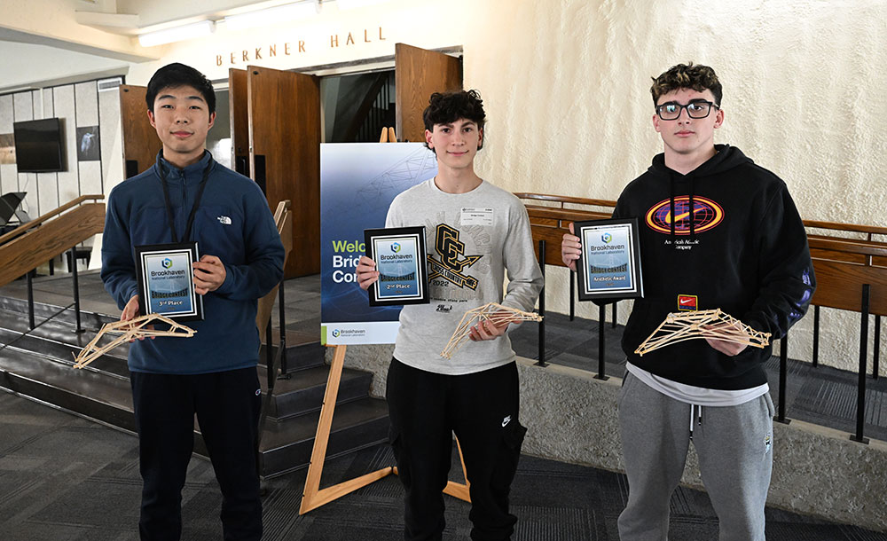 Joshua Kim, left, Vincent D'Angelo, and Jordan Gleit