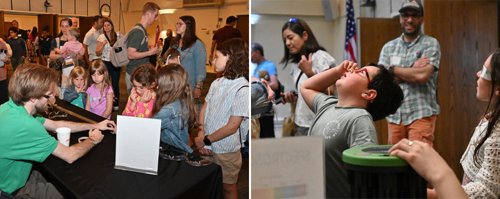 Students particpate in science demonstrations