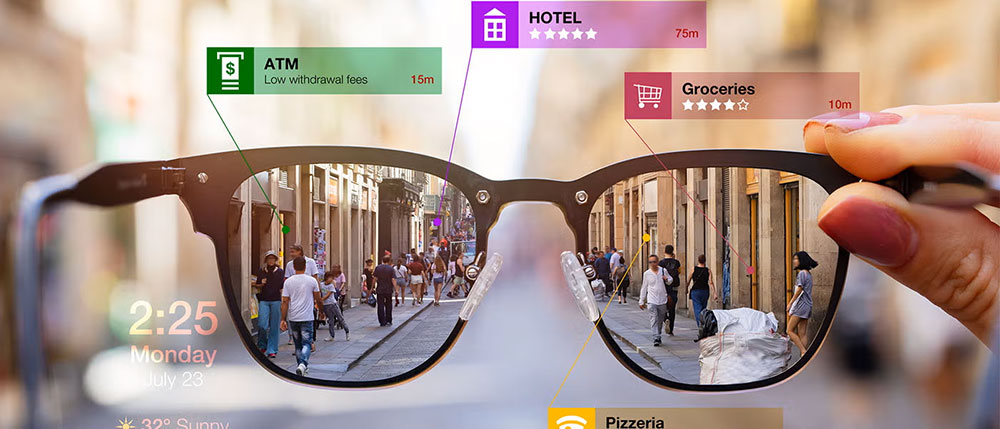 Artist's illustration of augmented reality (AR) glasses