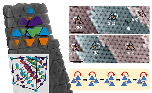 3D assembly of stacked TH multi-bilayers and STEM tomography reconstruction