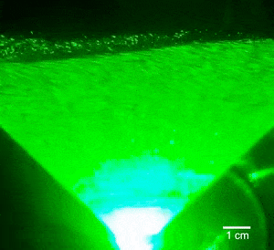 Movie of particles in cloud chamber