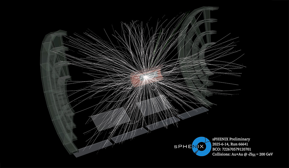 Particle collision tracks
