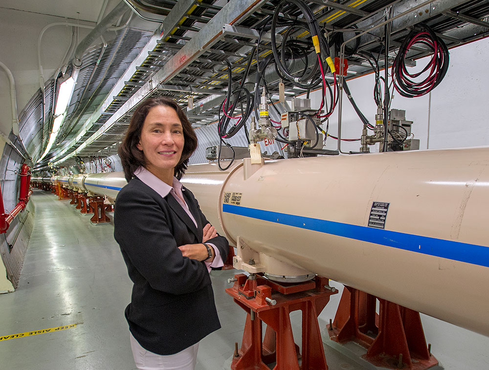 Michiko Minty in the RHIC tunnel