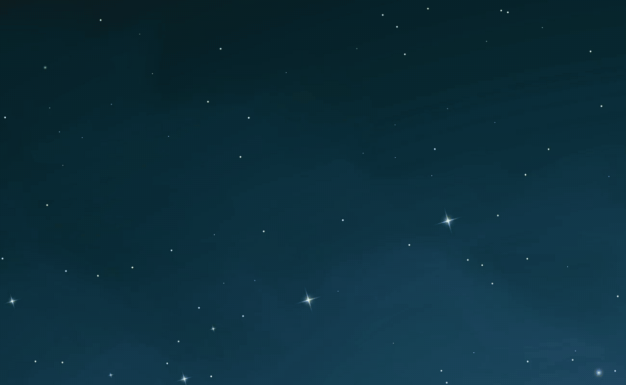 Star-filled background and particle collision representing conditions of the early universe recreate