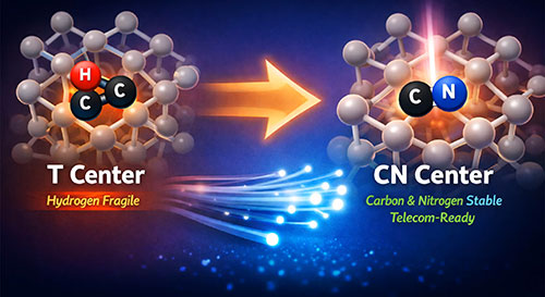 two clusters connected spherical shapes, labeled T Center and CN Center