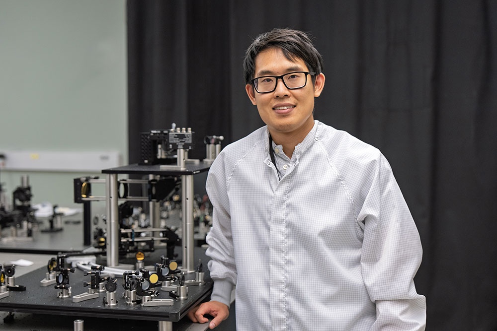 Albert Liu in his lab