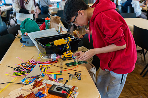 Student makes modifcations to vehicle