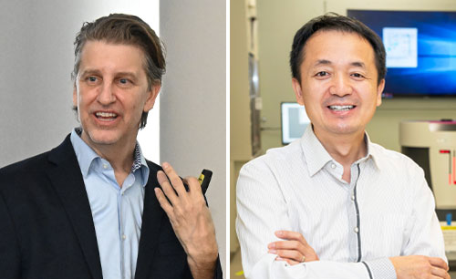 Charles Black (left) and Mingzhao Liu