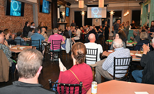 Audience members at PubSci