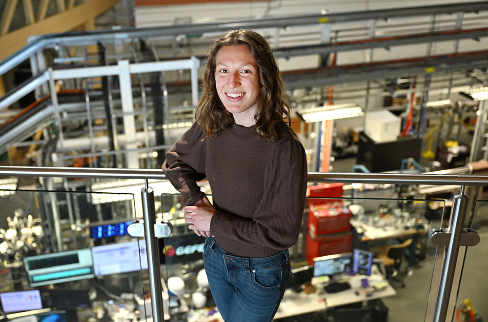 essica Moylan is shown inside the National Synchrotron Light Source II