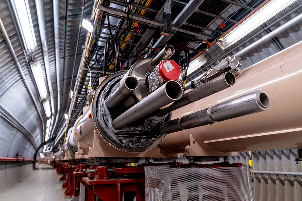 cryostat  inside the RHIC tunnel