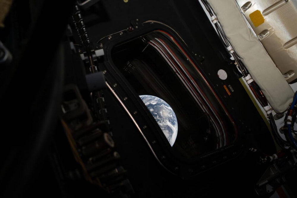 A view of Earth taken by NASA astronaut and Artemis II commander Reid Wiseman from the Orion spacecr