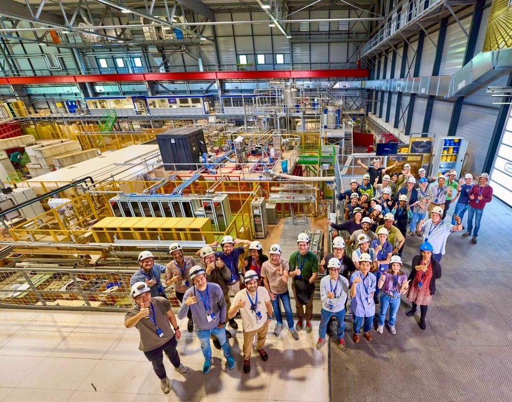 Photo of the ProtoDUNE team at CERN
