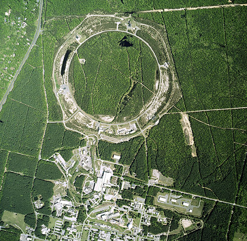 aerial view of the Relativistic Heavy Ion Collider