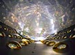 Photomultiplier tubes lining the walls of the Daya Bay neutrino detector