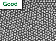 Images of self-assembled polymer patterns