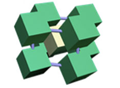 A body-centered tetragonal lattice with a zigzag orientation