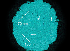 reconstructions of single particles of the NMC cathode material