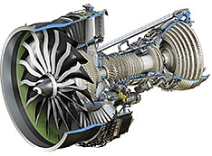 GEnx high+low pressure turbine rendering