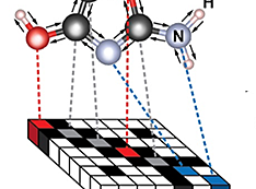 An illustration of a graph-based machine-learning model predicting x-ray absorption spectra