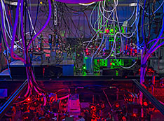 Equipment at the University of California, Santa Barbra for creating and manipulating quantum gases