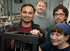 Photo of ) Yu-Chung Lin, Miriam Rafailovich, Aniket Raut, and Guillaume Freychet