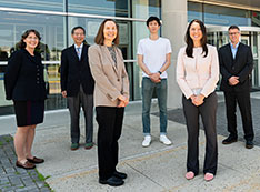 Photo of Amy Marschilok, Ken Takeuchi, Esther Takeuchi, Daren Wu, Lisa Housel, and David Bock