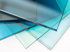 Photo of sheets of glass in different shades of blur