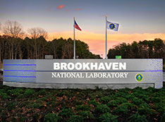 Brookhaven Lab main gate sign