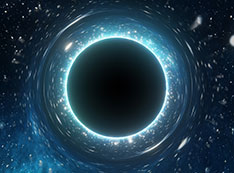 An artist's interpretation of a black hole