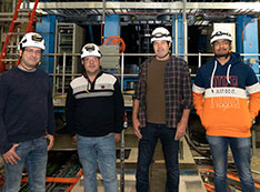 Photo of CERN experts with sPHENIX construction