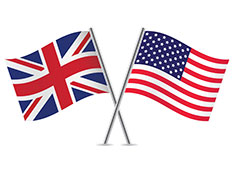 UK and US flags