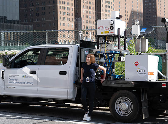 Katia Lamer with mobile observatory truck