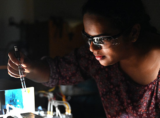 Lakshmy Kannadi Valloli in the lab