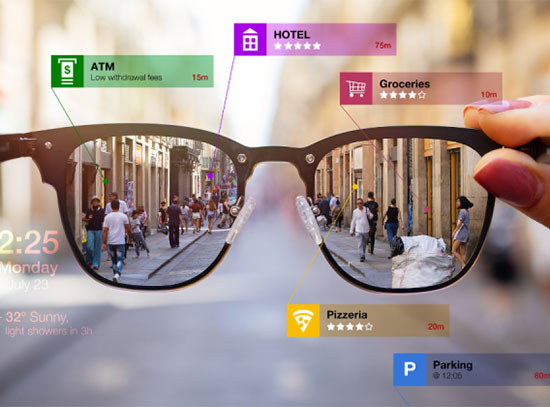 Artist's illustration of augmented reality (AR) glasses