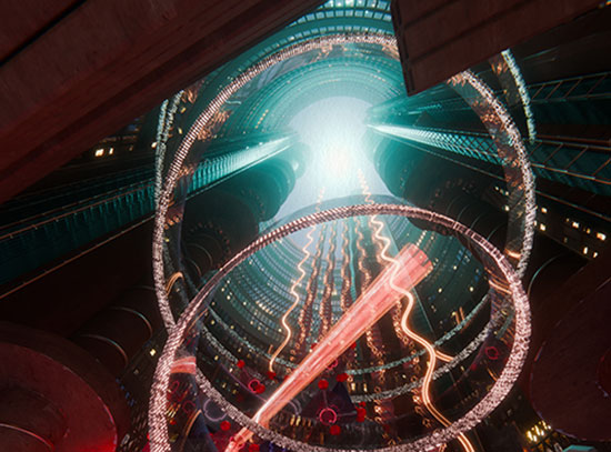An artist's representation of the spin current generated in yttrium iron garnet by the spin See