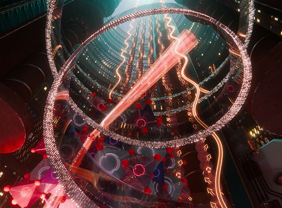 Composite figure illustrating spin current generation in and its measurement using resonant inelasti