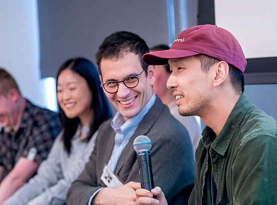 Early career panelists during a discussion